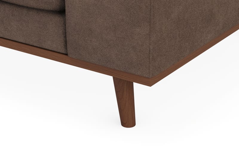 Copenhagen Premium 5-sits Vänstervänd U-formad Djup Soffa med Divan och Schäslong i Tyg - Mörkbrun - Möbler - Soffa - U-soffa