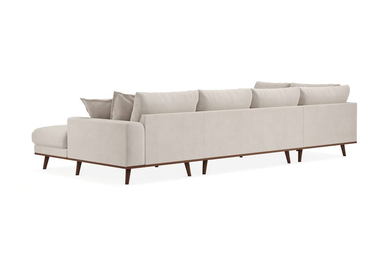 Copenhagen Premium 5-sits Vänstervänd U-formad Djup Soffa med Divan och Schäslong i Tyg - Beige - Möbler - Soffa - U-soffa