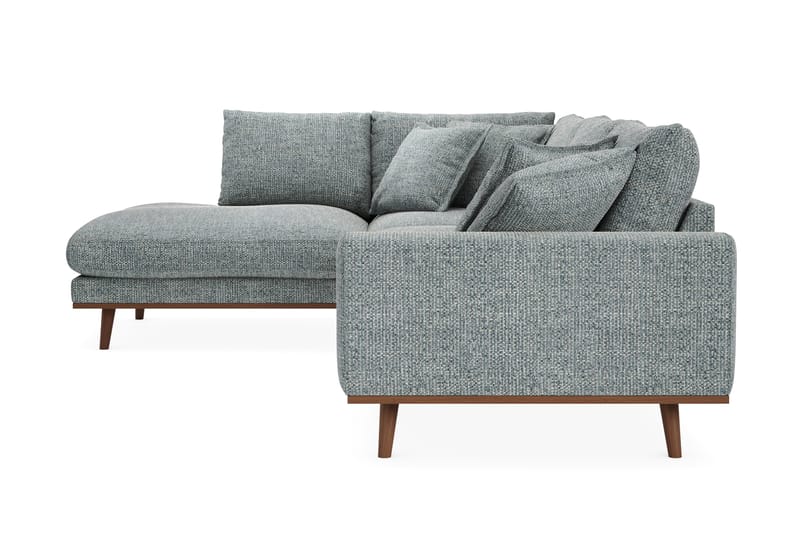 Copenhagen Premium 4-sits Vänstervänd L-formad Djup Schäslongsoffa i Chenille - Grå/Blå - Möbler - Soffa - Divansoffor & schäslongsoffa