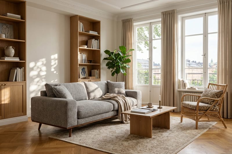 Copenhagen Premium Djup 3-sits Soffa i Chenille - Grey - Möbler - Soffa - 3 sits soffa