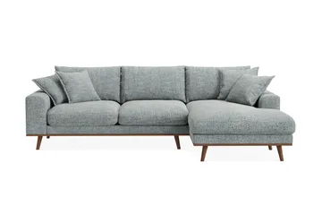 Copenhagen Premium 4-sits Högervänd L-formad Djup Divansoffa i Chenille