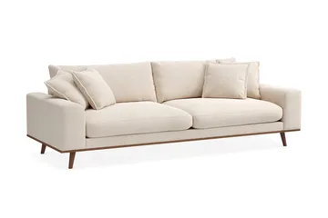 Copenhagen Premium Djup 4-sits Soffa i Chenille - Ljusbeige - Möbler - Soffa - 4 sits soffa