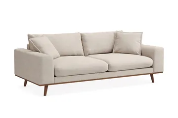 Copenhagen Premium Djup 3-sits Soffa i Chenille - Beige - Möbler - Soffa - 3 sits soffa