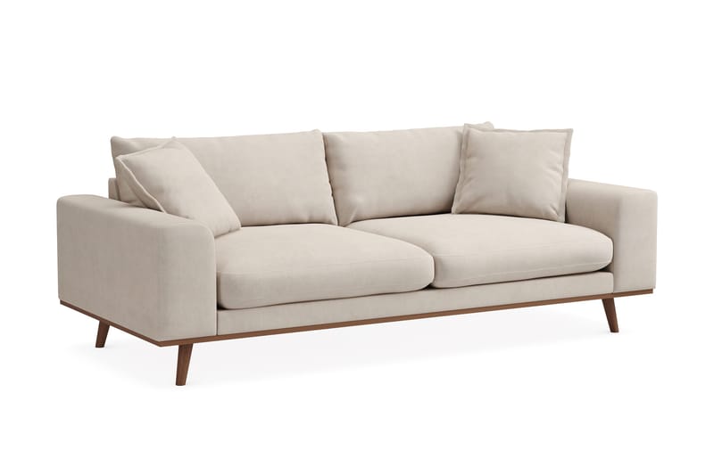 Copenhagen Premium Djup 3-sits Soffa i Chenille - Beige - Möbler - Soffa - 3 sits soffa