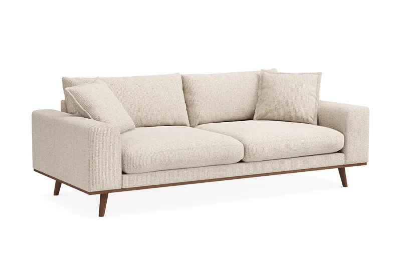 Copenhagen Premium Djup 3-sits Soffa i Chenille - Beige - Möbler - Soffa - 3 sits soffa
