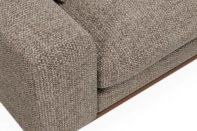 Copenhagen Premium 4-sits Högervänd L-formad Djup Schäslongsoffa i Chenille - Brun - Möbler - Soffa - Divansoffor & schäslongsoffa