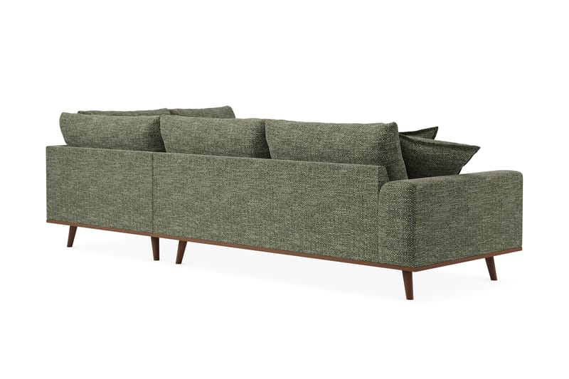 Copenhagen Premium 4-sits Högervänd L-formad Djup Schäslongsoffa i Chenille - Grön - Möbler - Soffa - Divansoffor & schäslongsoffa