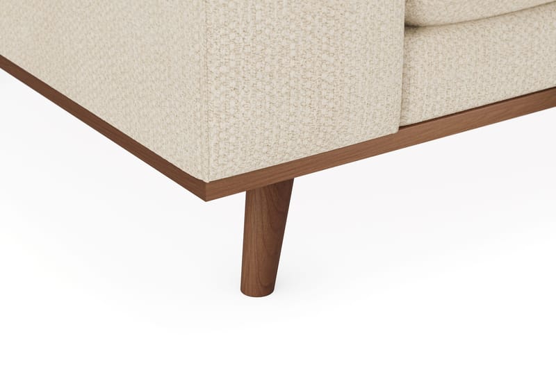 Copenhagen Premium 4-sits Högervänd L-formad Djup Schäslongsoffa i Chenille - Ljusbeige - Möbler - Soffa - Divansoffor & schäslongsoffa