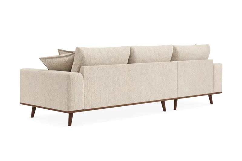 Copenhagen Premium 4-sits Vänstervänd L-formad Djup Divansoffa i Chenille - Beige - Möbler - Soffa - Divansoffor & schäslongsoffa