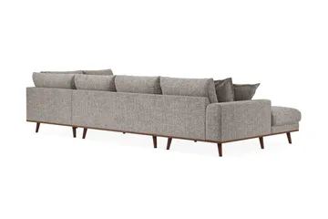 Copenhagen Premium 5-sits Högervänd U-formad Djup Soffa med Divan och Schäslong i Chenille - Grå - Möbler - Soffa - U-soffa
