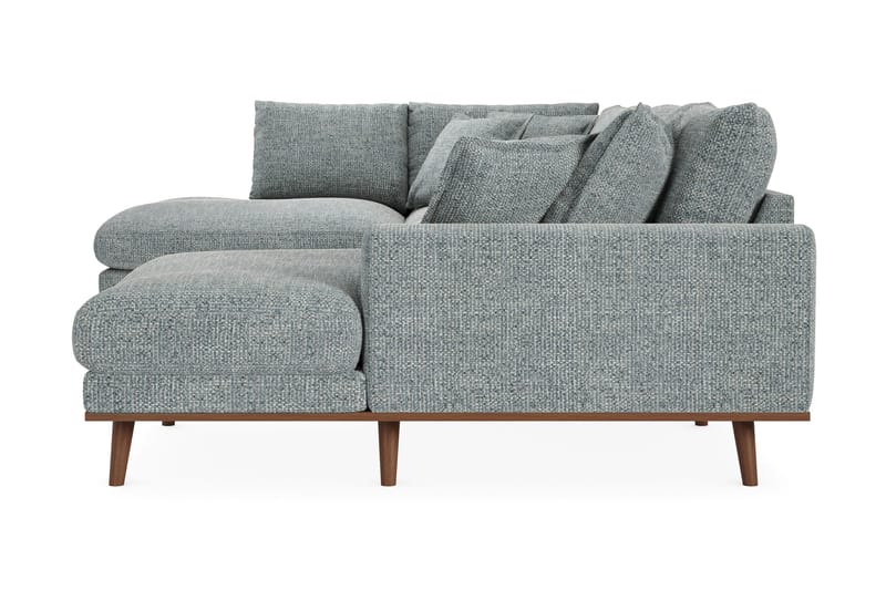 Copenhagen Premium 5-sits Vänstervänd U-formad Djup Soffa med Divan och Schäslong i Chenille - Grå/Blå - Möbler - Soffa - U-soffa