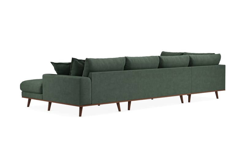 Copenhagen Premium 5-sits Vänstervänd U-formad Djup Soffa med Divan och Schäslong i Tyg - Grön - Möbler - Soffa - U-soffa