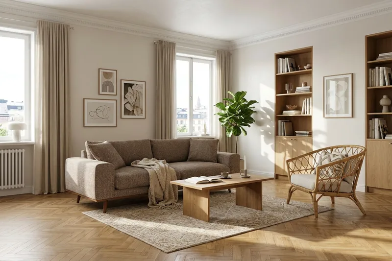 Copenhagen Premium Djup 3-sits Soffa i Chenille - Brun - Möbler - Soffa - 3 sits soffa