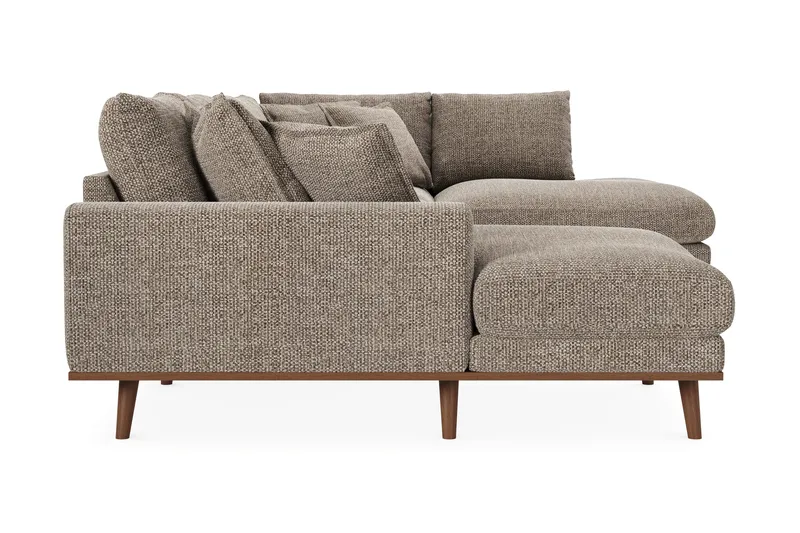 Copenhagen Premium 5-sits Högervänd U-formad Djup Soffa med Divan och Schäslong i Chenille - Brun - Möbler - Soffa - U-soffa