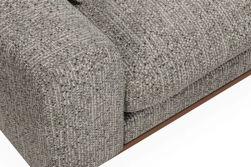 Copenhagen Premium 4-sits Högervänd L-formad Djup Divansoffa i Chenille - Grå - Möbler - Soffa - Divansoffor & schäslongsoffa