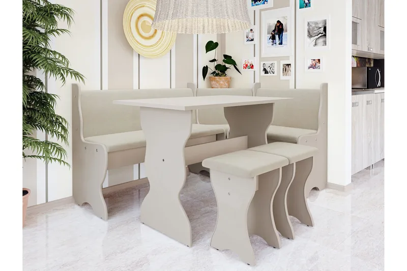 Corvyn Kökssoffa 146x106 cm - Beige - Möbler - Bord & matgrupper - Matgrupper