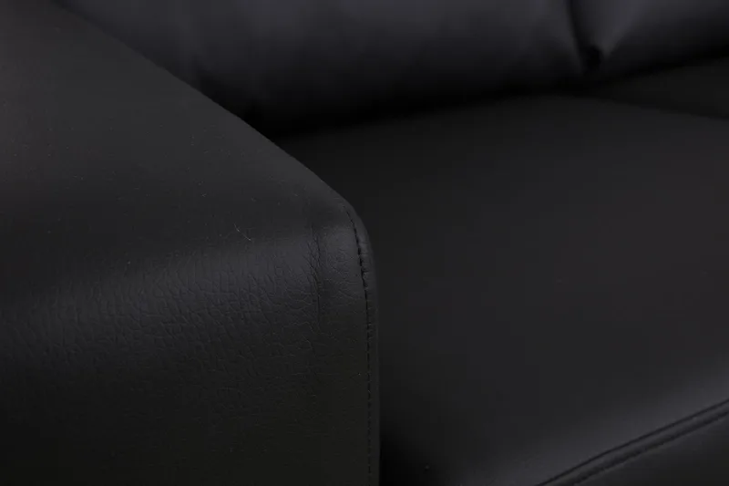 Crazy 3-sits Soffa i Konstläder - Svart - Möbler - Soffa - Skinnsoffor
