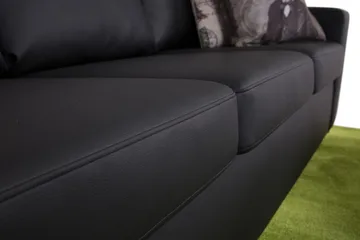 Crazy 3-sits Soffa i Konstläder - Svart - Möbler - Soffa - Skinnsoffor