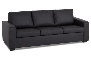 Crazy 3-sits Soffa i Konstläder - Svart - Möbler - Soffa - Skinnsoffor