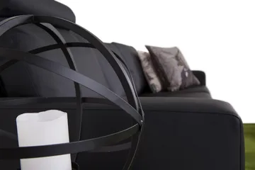 Crazy 3-sits Soffa i Konstläder - Svart - Möbler - Soffa - Skinnsoffor