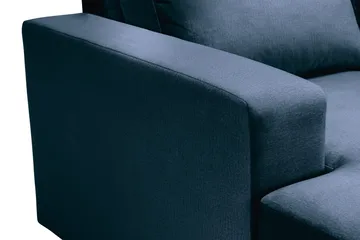 Crazy 4-sits Högervänd U-formad Large Soffa med Divan och Schäslong i Sammet - Blå - Möbler - Soffa - U-soffa