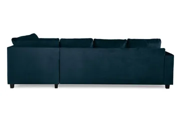 Crazy 4-sits Högervänd U-formad Large Soffa med Divan och Schäslong i Sammet - Blå - Möbler - Soffa - U-soffa