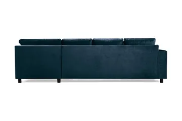Crazy 4-sits Högervänd U-formad Large Soffa med Divan och Schäslong i Sammet - Blå - Möbler - Soffa - U-soffa