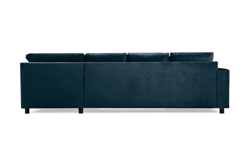 Crazy 4-sits Högervänd U-formad Large Soffa med Divan och Schäslong i Sammet - Blå - Möbler - Soffa - U-soffa