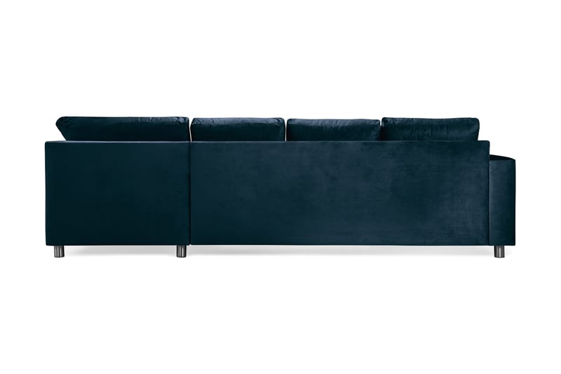 Crazy 4-sits Högervänd U-formad Large Soffa med Divan och Schäslong i Sammet - Blå - Möbler - Soffa - U-soffa