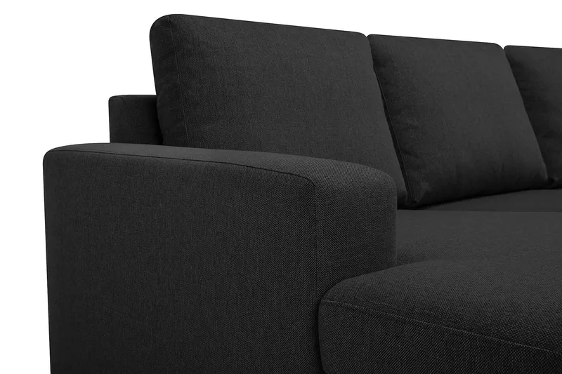 Crazy 4-sits Högervänd U-formad Large Soffa med Divan och Schäslong i Tyg - Antracit - Möbler - Soffa - U-soffa