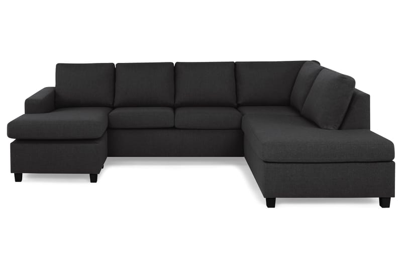 Crazy 4-sits Högervänd U-formad Large Soffa med Divan och Schäslong i Tyg, Antracit