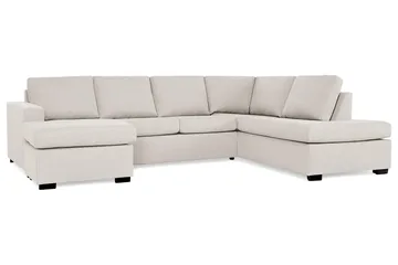 Crazy 4-sits Högervänd U-formad Large Soffa med Divan och Schäslong i Tyg - Beige - Möbler - Soffa - U-soffa