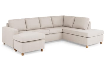 Crazy 4-sits Högervänd U-formad Large Soffa med Divan och Schäslong i Tyg - Beige - Möbler - Soffa - U-soffa