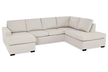 Crazy 4-sits Högervänd U-formad Large Soffa med Divan och Schäslong i Tyg - Beige - Möbler - Soffa - U-soffa
