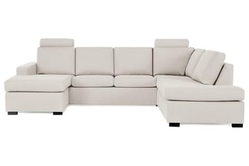 Crazy 4-sits Högervänd U-formad Large Soffa med Divan och Schäslong i Tyg - Beige - Möbler - Soffa - U-soffa