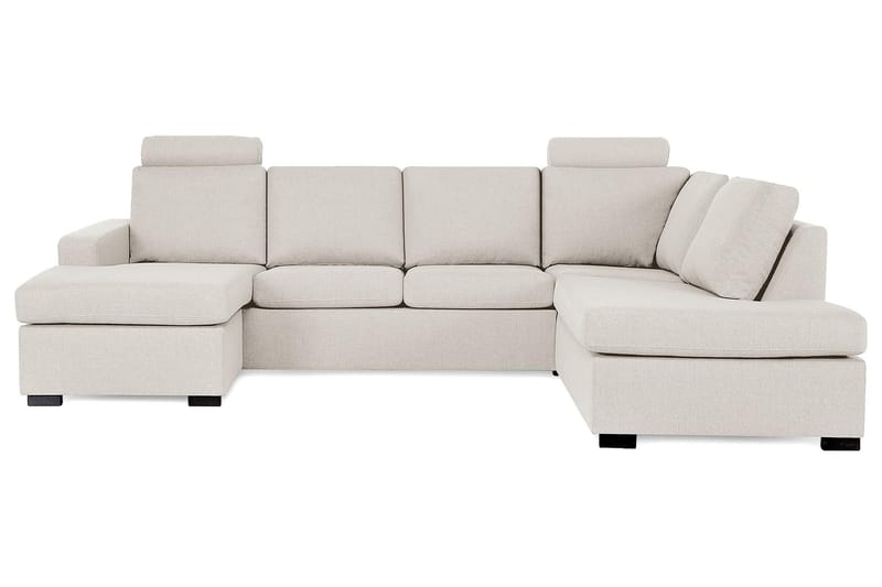 Crazy 4-sits Högervänd U-formad Large Soffa med Divan och Schäslong i Tyg - Beige - Möbler - Soffa - U-soffa