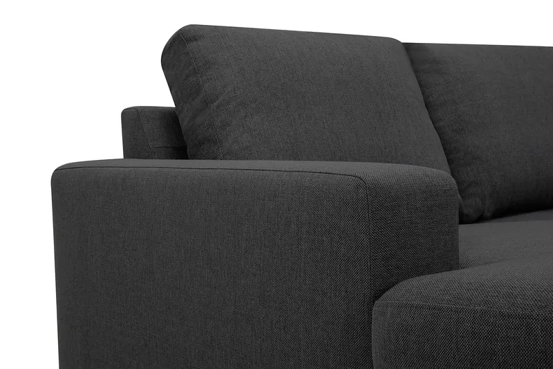 Crazy 4-sits Högervänd U-formad Large Soffa med Divan och Schäslong i Tyg - Mörkgrå - Möbler - Soffa - U-soffa