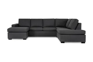 Crazy 4-sits Högervänd U-formad Large Soffa med Divan och Schäslong i Tyg - Mörkgrå - Möbler - Soffa - U-soffa