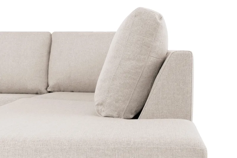 Crazy 4-sits Högervänd U-formad Small Soffa med Divan och Schäslong i Tyg - Beige - Möbler - Soffa - U-soffa