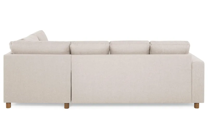 Crazy 4-sits Högervänd U-formad Small Soffa med Divan och Schäslong i Tyg - Beige - Möbler - Soffa - U-soffa