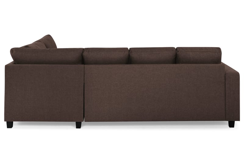 Crazy 4-sits Högervänd U-formad Small Soffa med Divan och Schäslong i Tyg - Brun - Möbler - Soffa - U-soffa