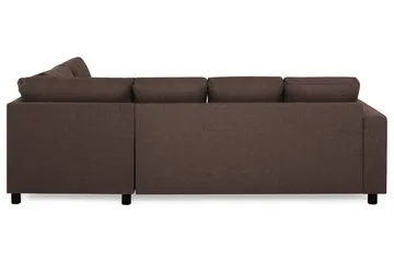 Crazy 4-sits Högervänd U-formad Small Soffa med Divan och Schäslong i Tyg - Brun - Möbler - Soffa - U-soffa