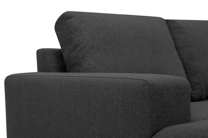 Crazy 4-sits Högervänd U-formad Small Soffa med Divan och Schäslong i Tyg - Mörkgrå - Möbler - Soffa - U-soffa