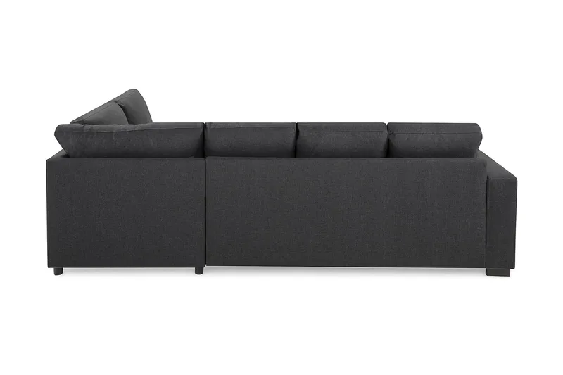 Crazy 4-sits Högervänd U-formad Small Soffa med Divan och Schäslong i Tyg - Mörkgrå - Möbler - Soffa - U-soffa