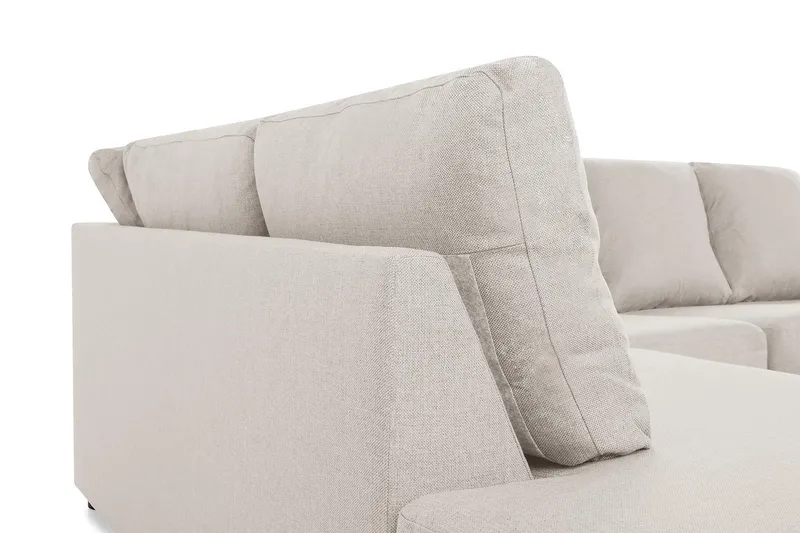 Crazy 4-sits Vänstervänd U-formad Large Soffa med Divan och Schäslong i Tyg - Beige - Möbler - Soffa - U-soffa