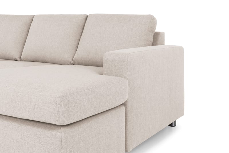 Crazy 4-sits Vänstervänd U-formad Large Soffa med Divan och Schäslong i Tyg - Beige - Möbler - Soffa - U-soffa