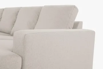 Crazy 4-sits Vänstervänd U-formad Large Soffa med Divan och Schäslong i Tyg - Beige - Möbler - Soffa - U-soffa
