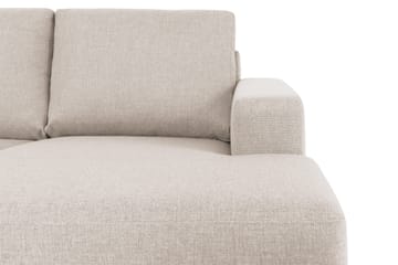 Crazy 4-sits Vänstervänd U-formad Large Soffa med Divan och Schäslong i Tyg - Beige - Möbler - Soffa - U-soffa