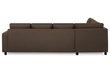 Crazy 4-sits Vänstervänd U-formad Large Soffa med Divan och Schäslong i Tyg - Brun - Möbler - Soffa - U-soffa