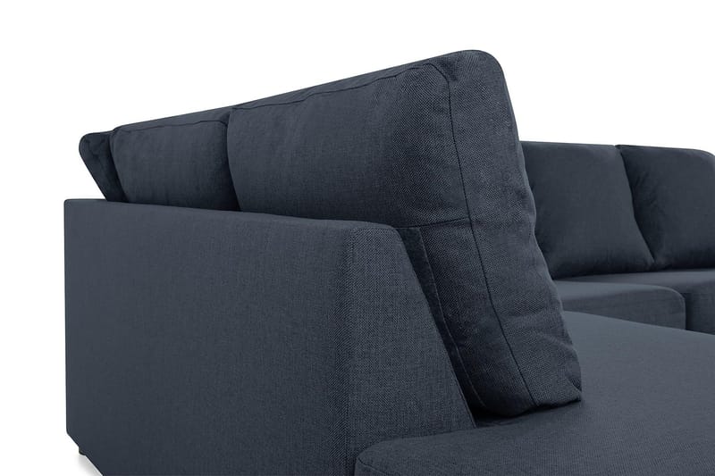 Crazy 4-sits Vänstervänd U-formad Large Soffa med Divan och Schäslong i Tyg - Mörkblå - Möbler - Soffa - U-soffa
